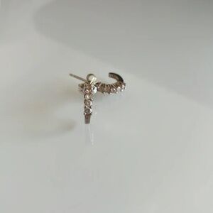 Genuine 925 Sterling Silver “C” Shaped Earrings